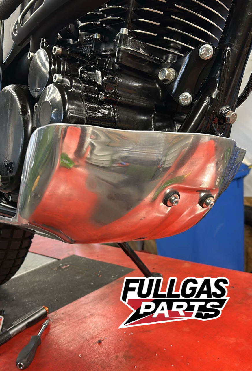 Motorschutz für Yamaha XT 500 1U6 Aluminium poliert