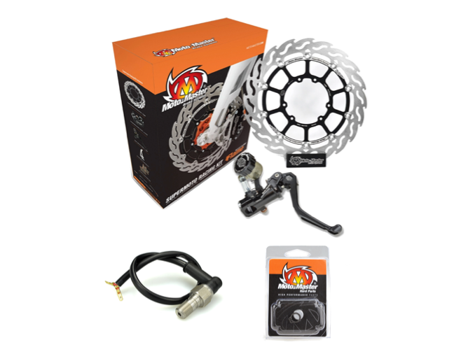 MotoMaster Racing Kit Supermoto 320 mm RMC-R Bremsanlage Komplettset Kit für KTM, Husqvarna & GasGas