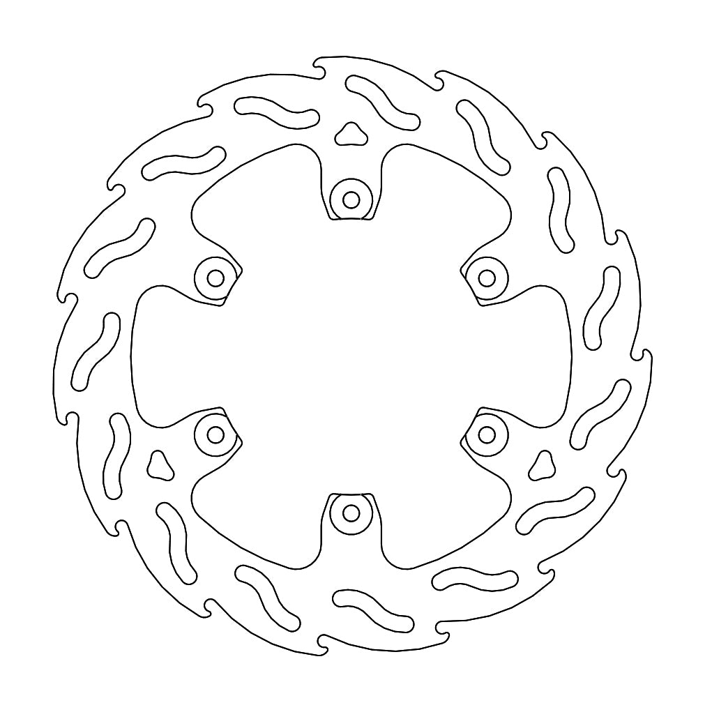 MotoMaster Bremsscheibe hinten 110702 – Flame Floating | KTM SMCR / Husqvarna 701 /GasGas ES