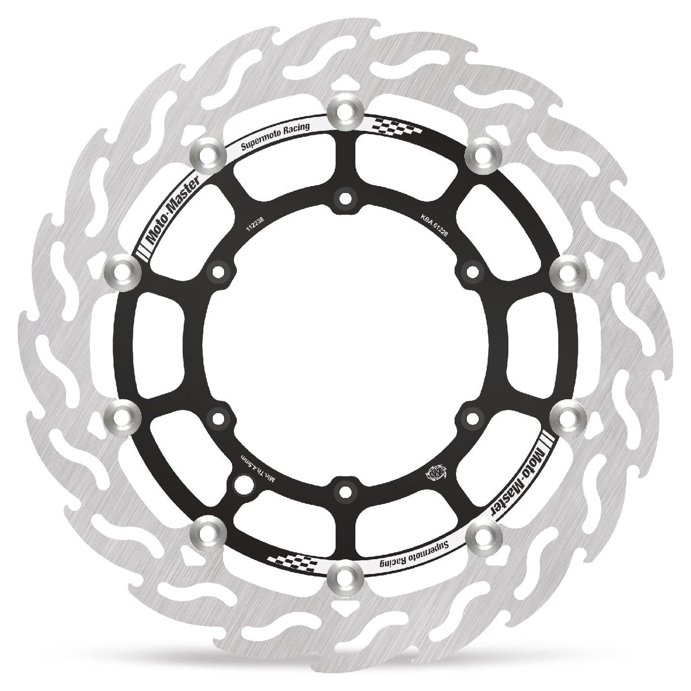 MotoMaster 320mm Supermoto Racing Bremsscheibe Flame 112235 – kompatibel mit Kawasaki