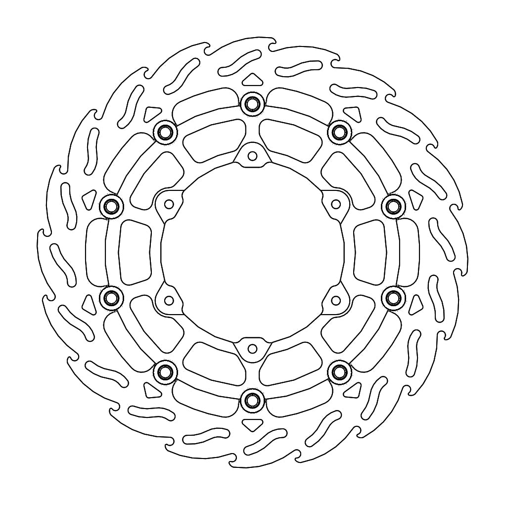 MotoMaster Bremsscheibe vorne 112274 – Flame Floating 320 mm | KTM SMCR / Husqvarna 701