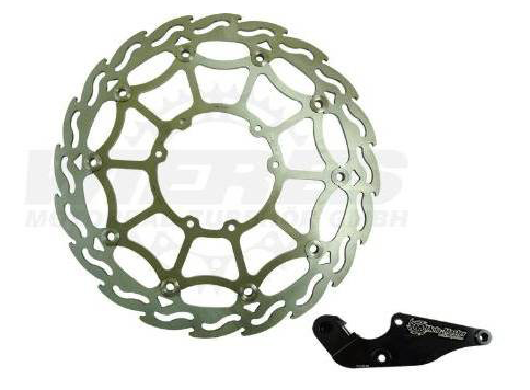 MotoMaster 320 mm Street Bremskit für Brembo KTM, Husqvarna, Stark Varg und GasGas Bremsscheibe + Adapter.
