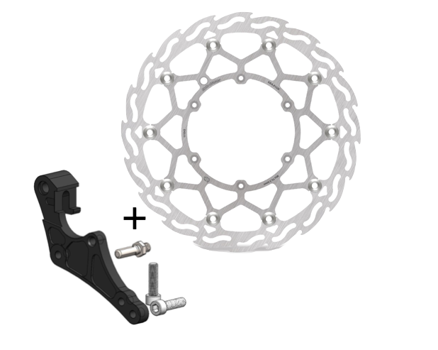 MotoMaster 320mm Street Bremskit für Magura Husqvarna FE TE 2017-2021 Bremsscheibe + Adapter