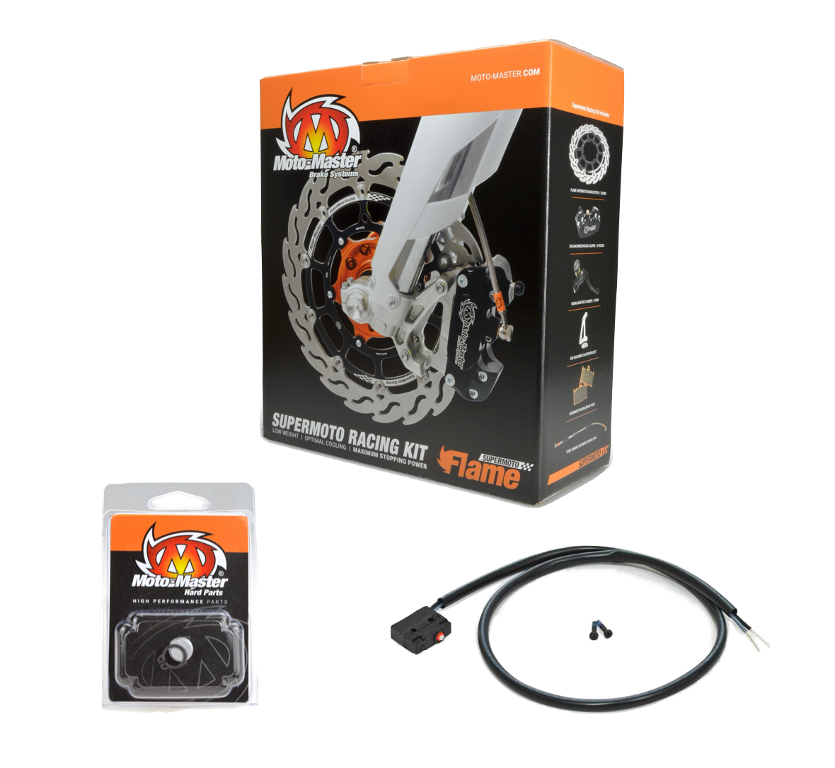 MotoMaster Racing Kit 320 mm RMC Supermoto Bremskit Komplettset Kit für KTM, Husqvarna & GasGas