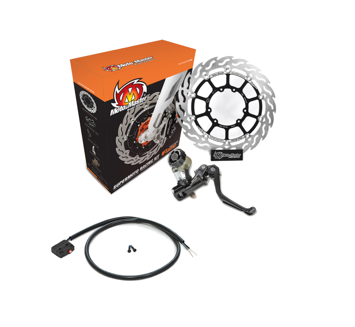 MotoMaster Racing Kit Supermoto 320 mm RMC-R  Bremsanlage Komplettset Kit für KTM, Husqvarna & GasGas