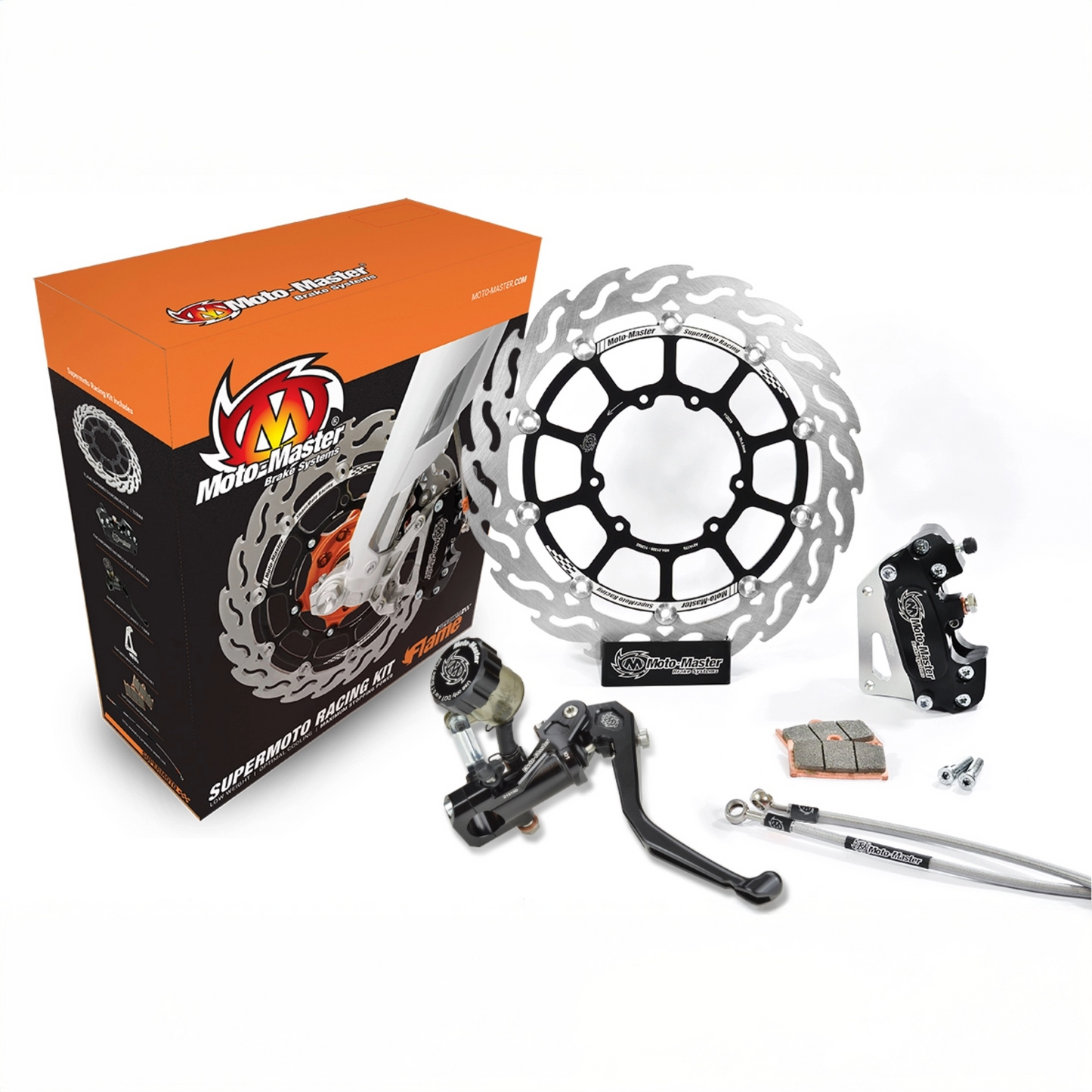 MotoMaster Racing Kit Supermoto 320 mm RMC-R  Bremsanlage Komplettset Kit für KTM, Husqvarna & GasGas